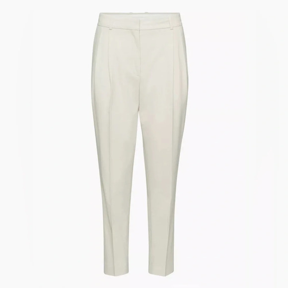 NWT Aritzia Babaton Vogue Pant Matte Pearl Size 6 City Wool High Waisted Pants - Picture 7 of 14